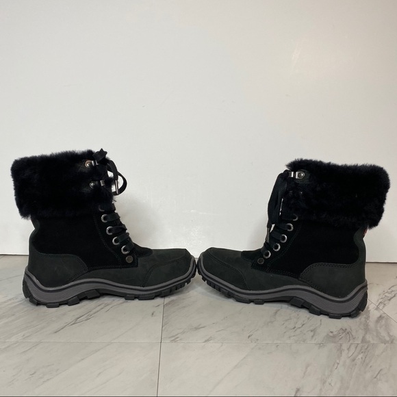 New! Pajar Abbie Sheepskin Black Winter Boot 5 5.5 - Picture 4 of 13